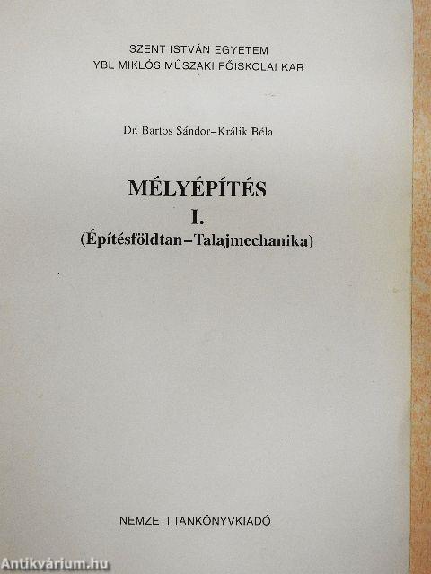 Mélyépítés I. 