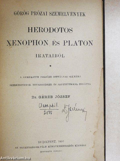 Görög prózai szemelvények Herodotos, Xenophon és Platon irataiból