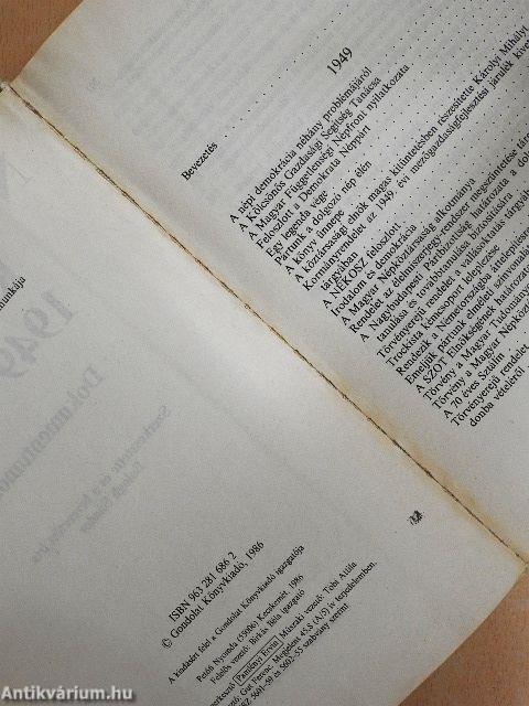 Nehéz esztendők krónikája 1949-1953