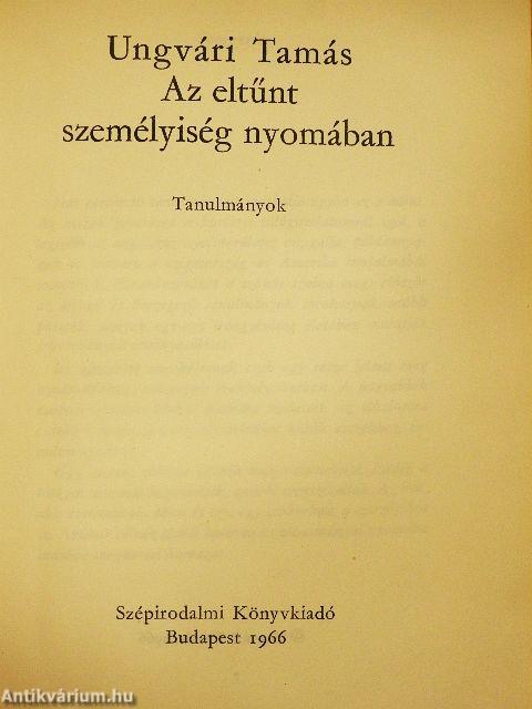 Az eltűnt személyiség nyomában