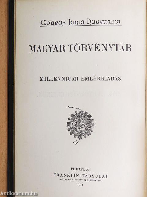 1913. évi törvényczikkek