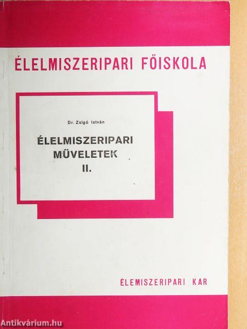 Élelmiszeripari műveletek II.