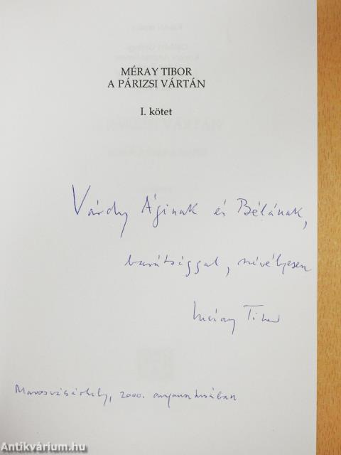 A Párizsi vártán 1-2. (dedikált példány)