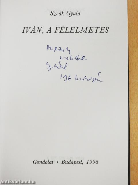 Iván, a félelmetes (dedikált példány)