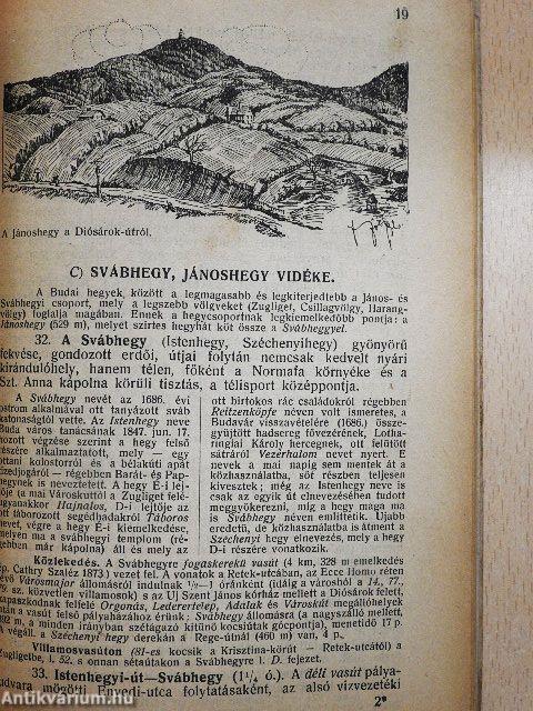 Budai hegyek részletes kalauza és térképe