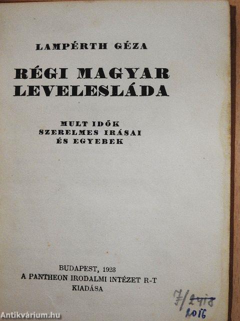 Régi magyar levelesláda