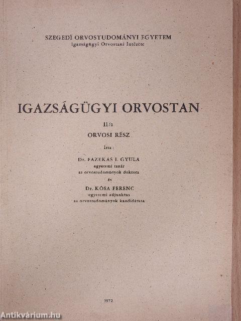 Igazságügyi orvostan I-II/a-b