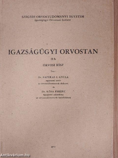 Igazságügyi orvostan I-II/a-b