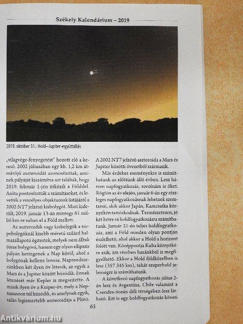 Székely kalendárium 2019.
