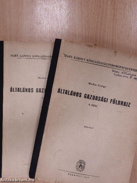 Általános gazdasági földrajz I-II.