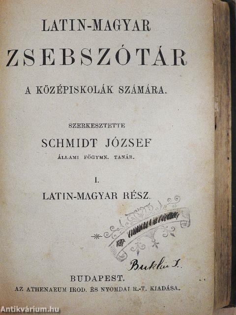 Latin-magyar zsebszótár I-II.
