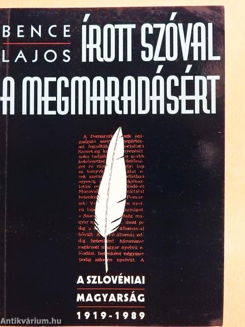 Írott szóval a megmaradásért (dedikált példány)