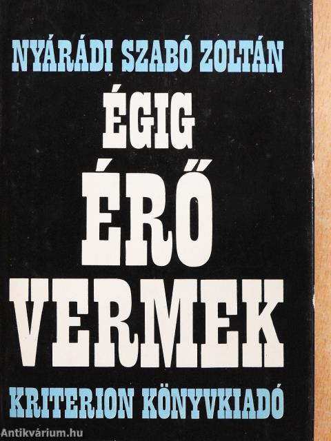 Égig érő vermek (dedikált példány)