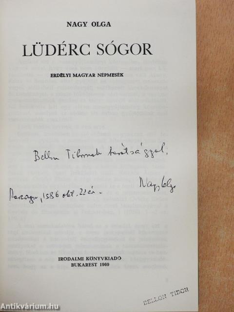 Lüdérc sógor (dedikált példány)