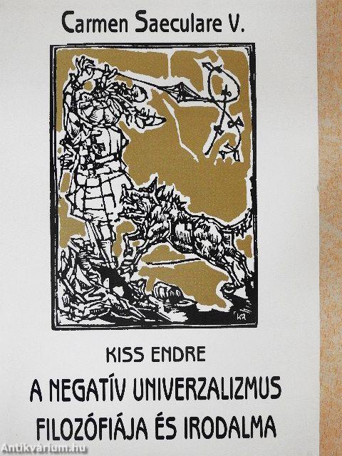 A negatív univerzalizmus filozófiája és irodalma