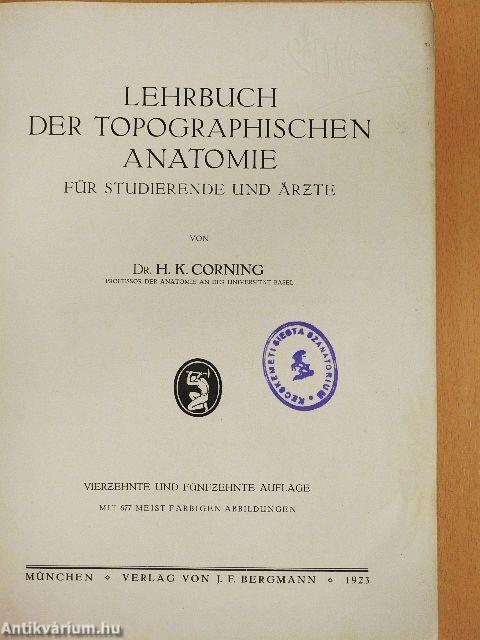 Lehrbuch der topographischen Anatomie