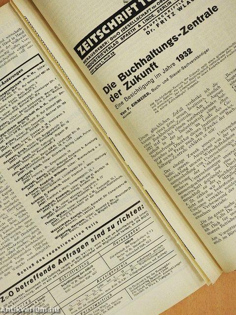 Zeitschrift für Organisation Januar-Dezember 1927