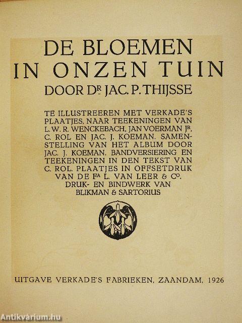 De bloemen in onzen tuin