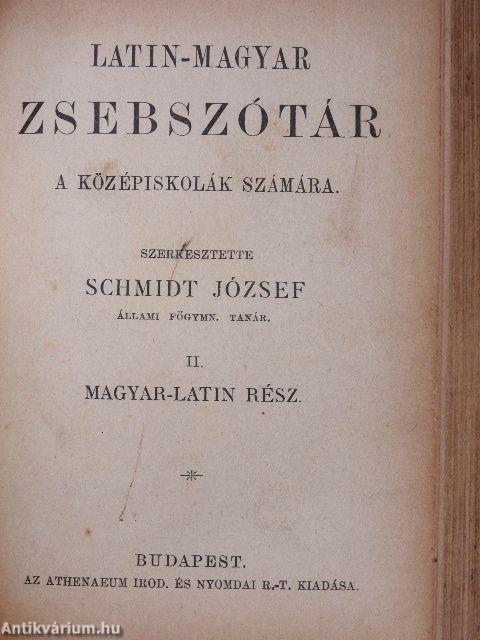 Latin-magyar zsebszótár I-II.