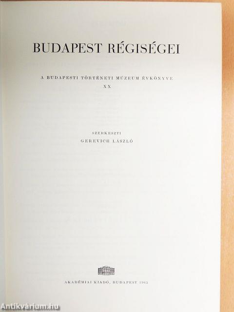 Budapest régiségei XX.