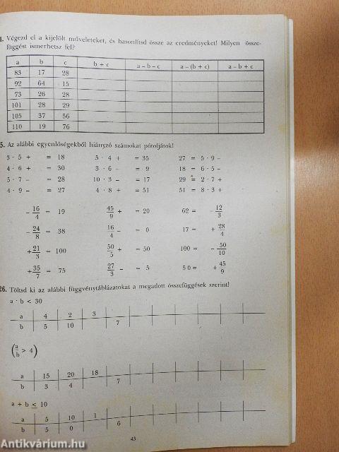 Példatár a matematika tanulásához a 2. osztályban