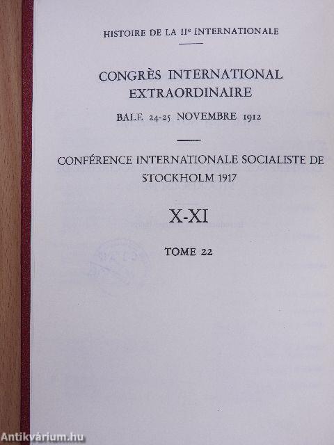 Congrés International Extraordinaire X-XI
