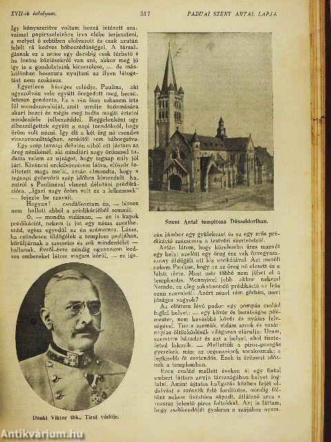 Páduai Szent Antal lapja 1914. október-1915. szeptember