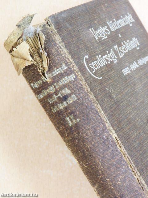 Vegyes közlemények a csendőrségi zsebkönyv 1887-1904. évfolyamaiból II. (rossz állapotú)