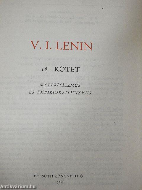 V. I. Lenin összes művei 18.