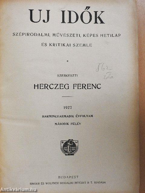 Uj Idők 1927. július-december (fél évfolyam)