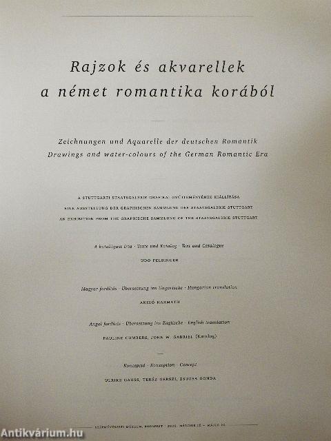 Rajzok és akvarellek a német romantika korából