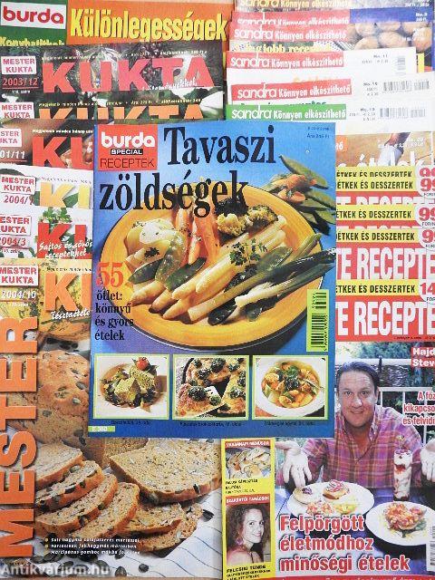 20 lapszám különböző gasztromagazinokból