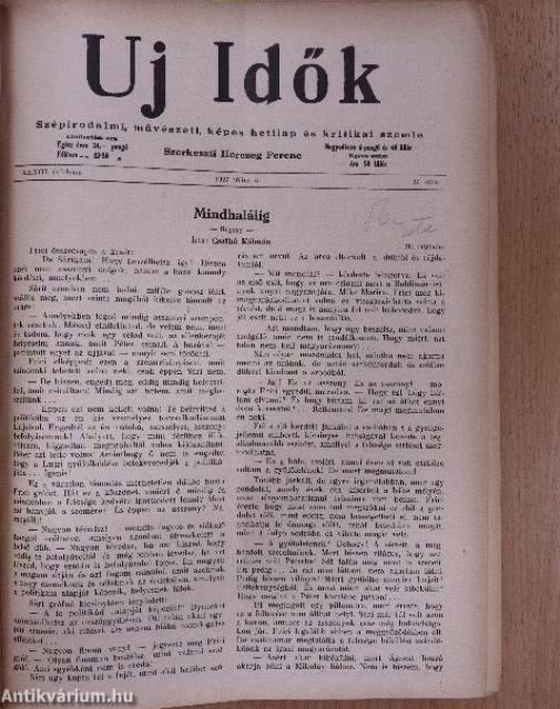 Uj Idők 1927. július-december (fél évfolyam)