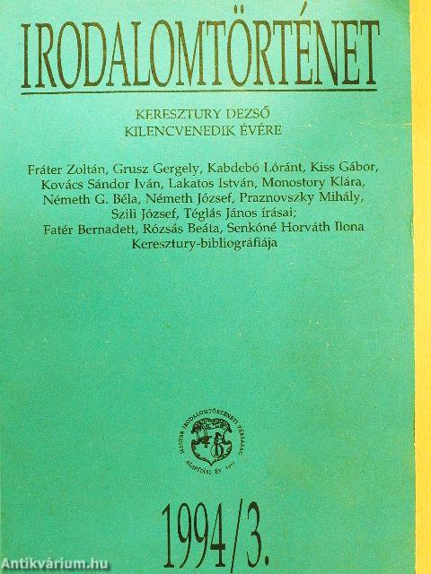 Irodalomtörténet 1994/3.