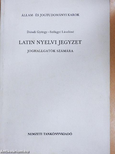 Latin nyelvi jegyzet