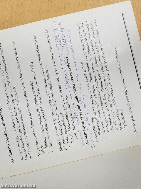 Jegyzet az okmányazonosító tanfolyamok hallgatói számára