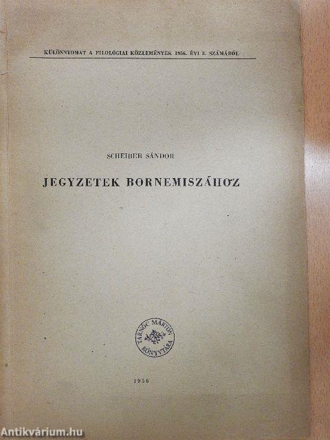 Jegyzetek Bornemiszához