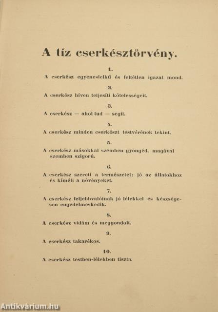 Tíz törvény (számozott példány)