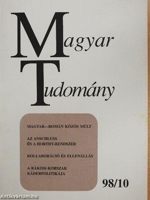 Magyar Tudomány 1998. október