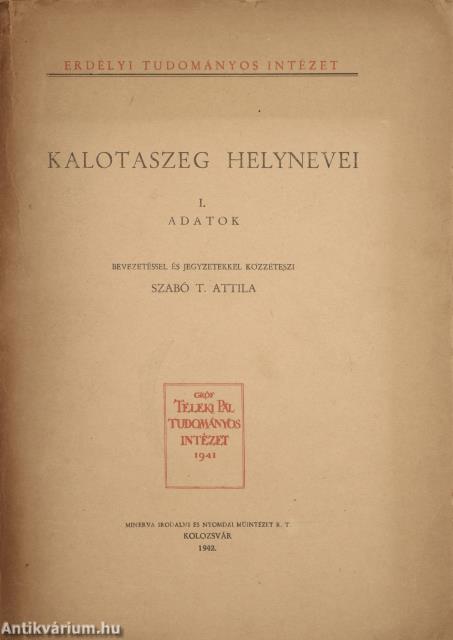 Kalotaszeg helynevei
