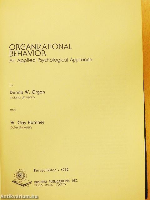 Organizational Behavior