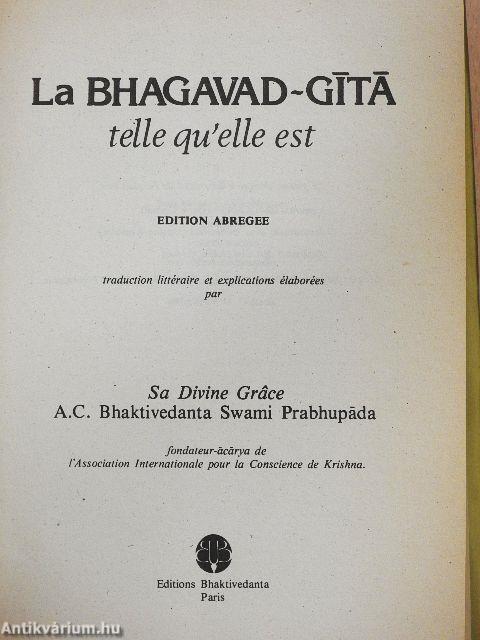 La Bhagavad-Gita telle qu'elle est