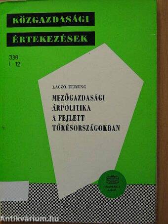 Mezőgazdasági árpolitika a fejlett tőkésországokban