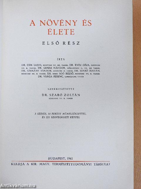 A növény és élete I-II.
