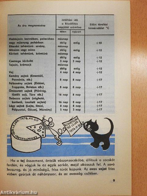 Élelmiszerek házi kezelése, tárolása