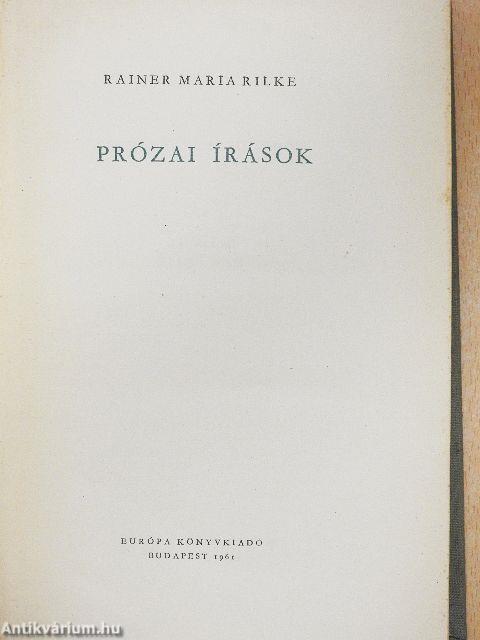 Prózai írások