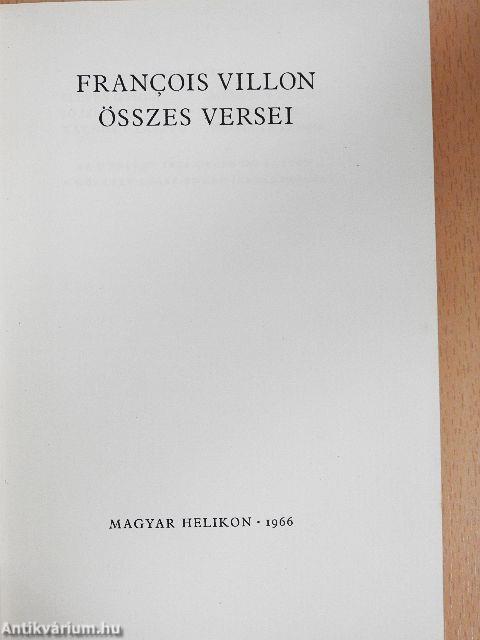 Francois Villon összes versei