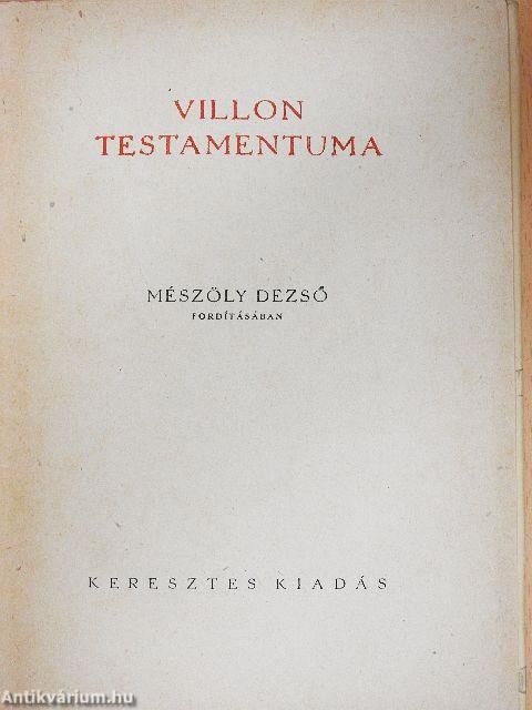 Villon testamentuma