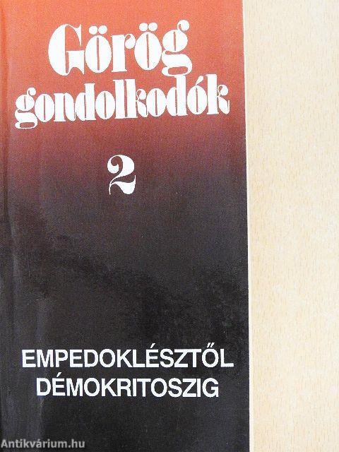 Görög gondolkodók 2.