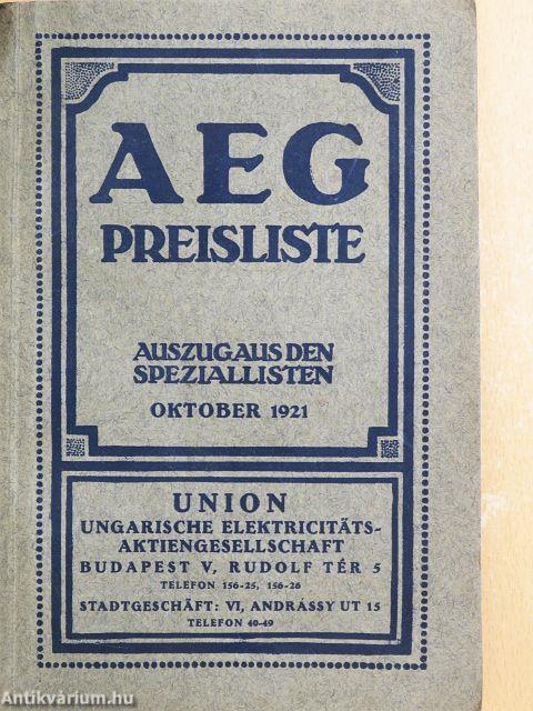 AEG Preisliste